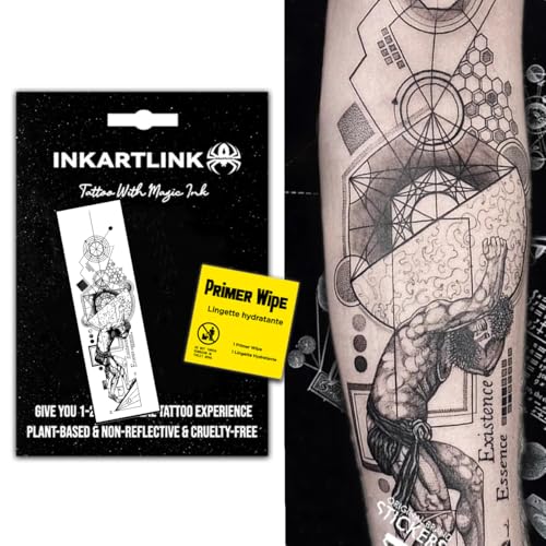 INKARTLINK Atlas Temporary Tattoos - Realistic Waterproof (Variation: Atlas)