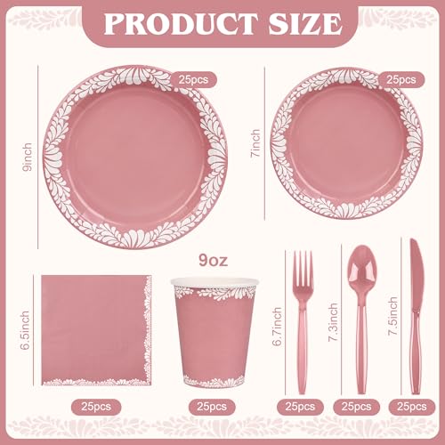 Cielito Lindo Mexican Party Tableware Set for 25 Guests - 175 PCS