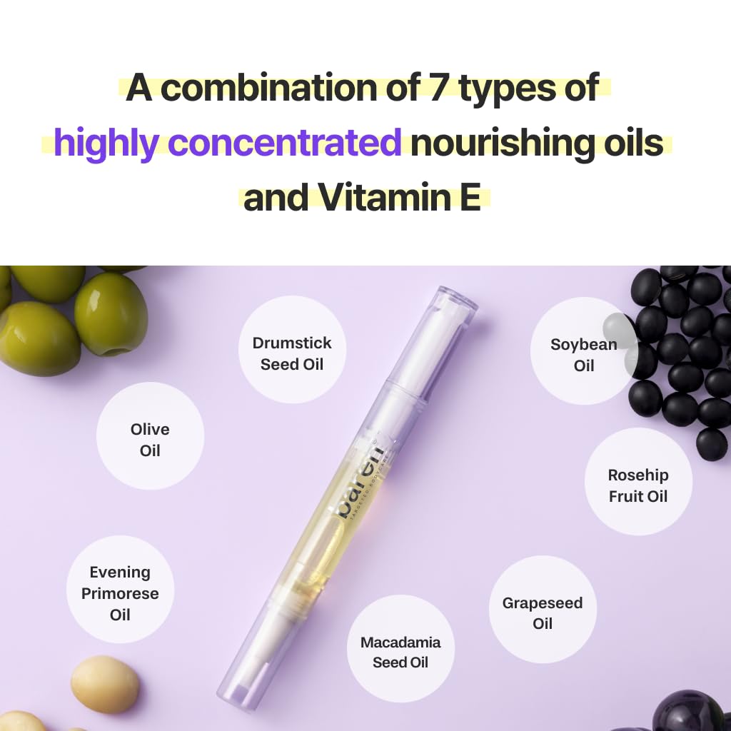 Nail & Cuticle Oil Pen - 7 Nourishing Oils with Jojoba & Vitamin E | Hydrating Cuticle Repair | Mess-Free Applicator