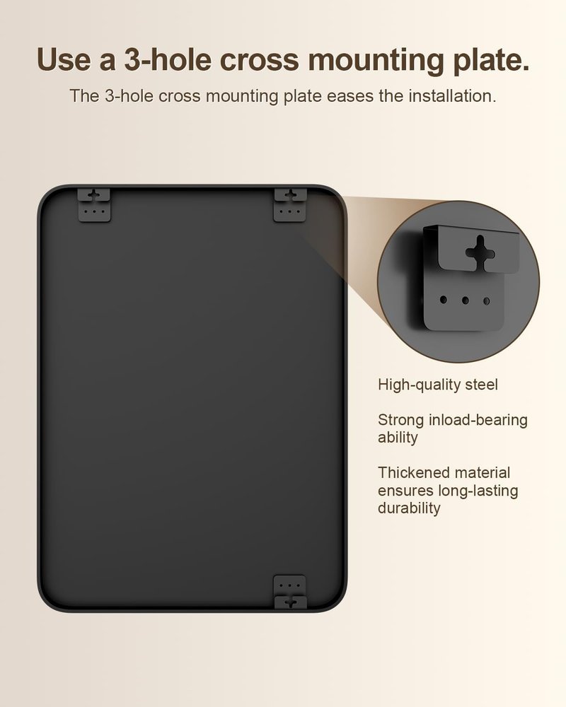 NBGV 22" x 30" Bathroom Mirror Black Bathroom Mirrors for Over Sink Modern Bathroom Vanity Mirror for Bedroom Entryway or Living, Metal Framed HD Tempered Glass Room Horizontal or Vertical