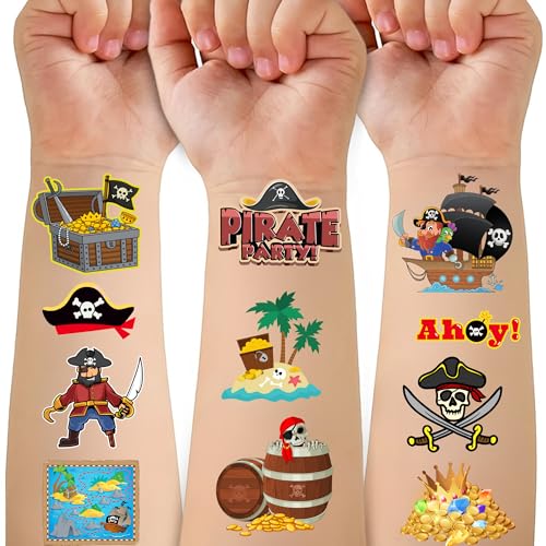 Pirate Temporary Tattoos for Kids - 50 Fun Designs