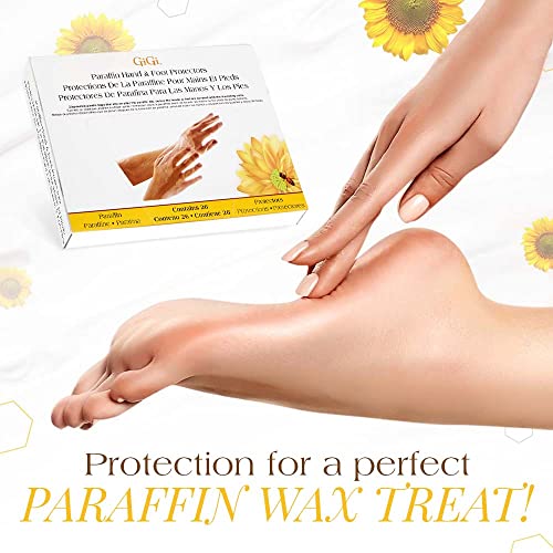 GIGI Paraffin Wax Liners for Hands & Feet - Disposable Protectors, Clear, 26 Count, Hand & Foot Treatment