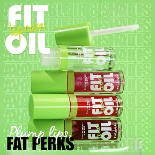 QBPPSSRY 04 Lip Oil with Large Brush Head 8 Colors Hydrating Glossy Lip Glow 0.16 fl oz
