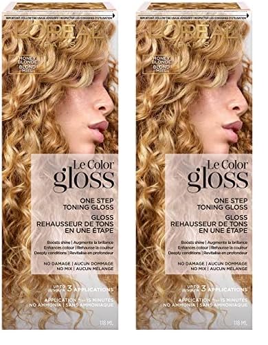 L’Oreal Paris Le Color Gloss - In-Shower Toning Hair Gloss for Bleached Hair | Neutralizes Brass, Conditions & Boosts Shine, Platinum Pearl, 4 Oz