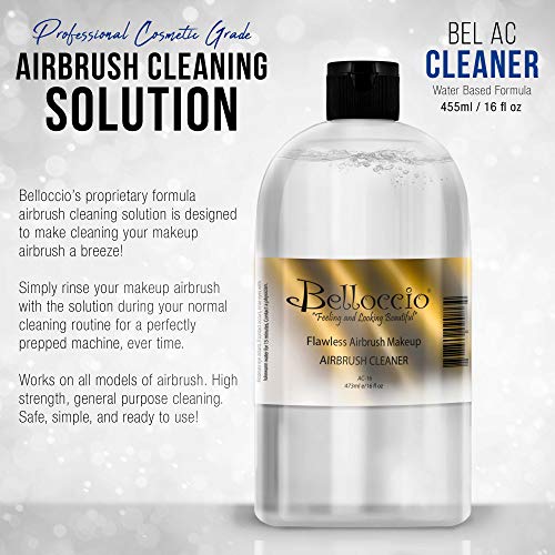 Belloccio Makeup Airbrush Cleaner Solution - 16 fl oz Bottle