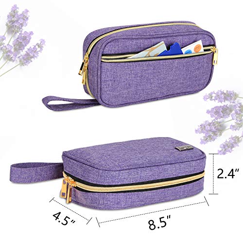LUXJA Essential Oil Case - Holds 12 Bottles, Purple