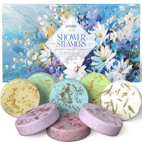 Shower Steamers Sky Garden Style – 8 Pack Aromatherapy Relief by DONMIS