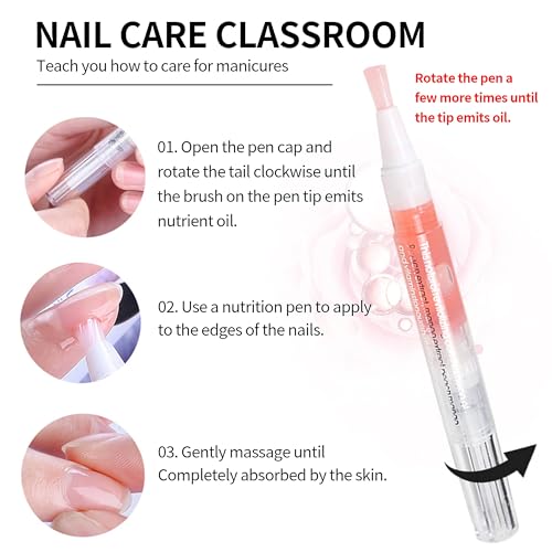 SULLMAR 6 Pcs Nail Cuticle Oils with Nourishing Flavors