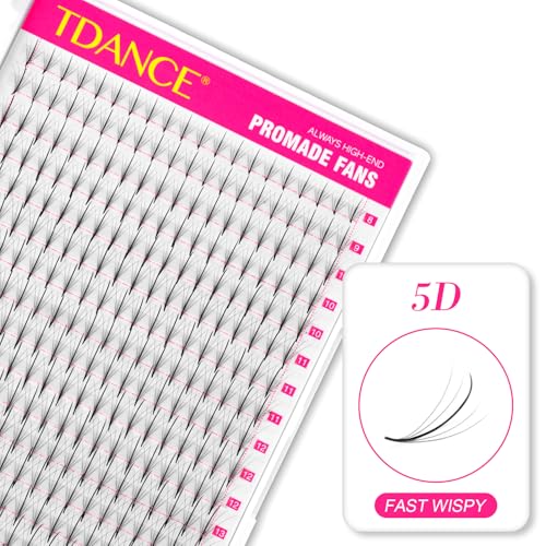 TDANCE 5D Wispy Premade Fans 0.07mm C-Curl Lash Extensions 8-15mm Mix