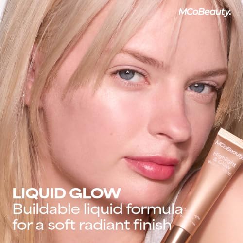 MCoBeauty Pink Glow Liquid Highlighter Wand 1 Fl Oz - Radiant & Blush-Tinted