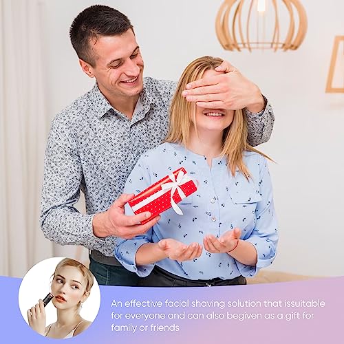 Flawless Facial Hair Remover for Women, Device, Remover Women Face, Finishing Touch Upper Lips, Chin & Cheeks, USB Rechargeable with LED LightIncluded Two Replacement Heads (Black)