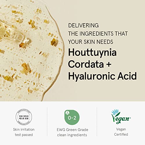 ONE THING Houttuynia Cordata Serum - Hydrating Facial Ampoule with Hyaluronic Acid for Sensitive, Acne-Prone Oily Skin, 2.7 Fl Oz