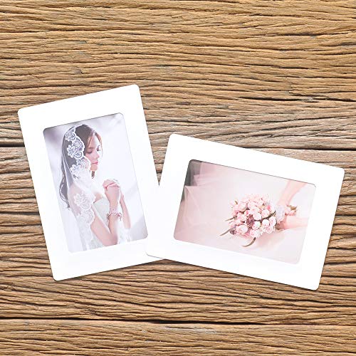 4x6 Inch White Paper Photo Frames - 20 Pack for Easy Display