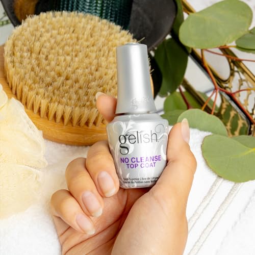 Gelish No-Cleanse Top Coat - UV/LED Gel Nail Polish Sealer, 15mL