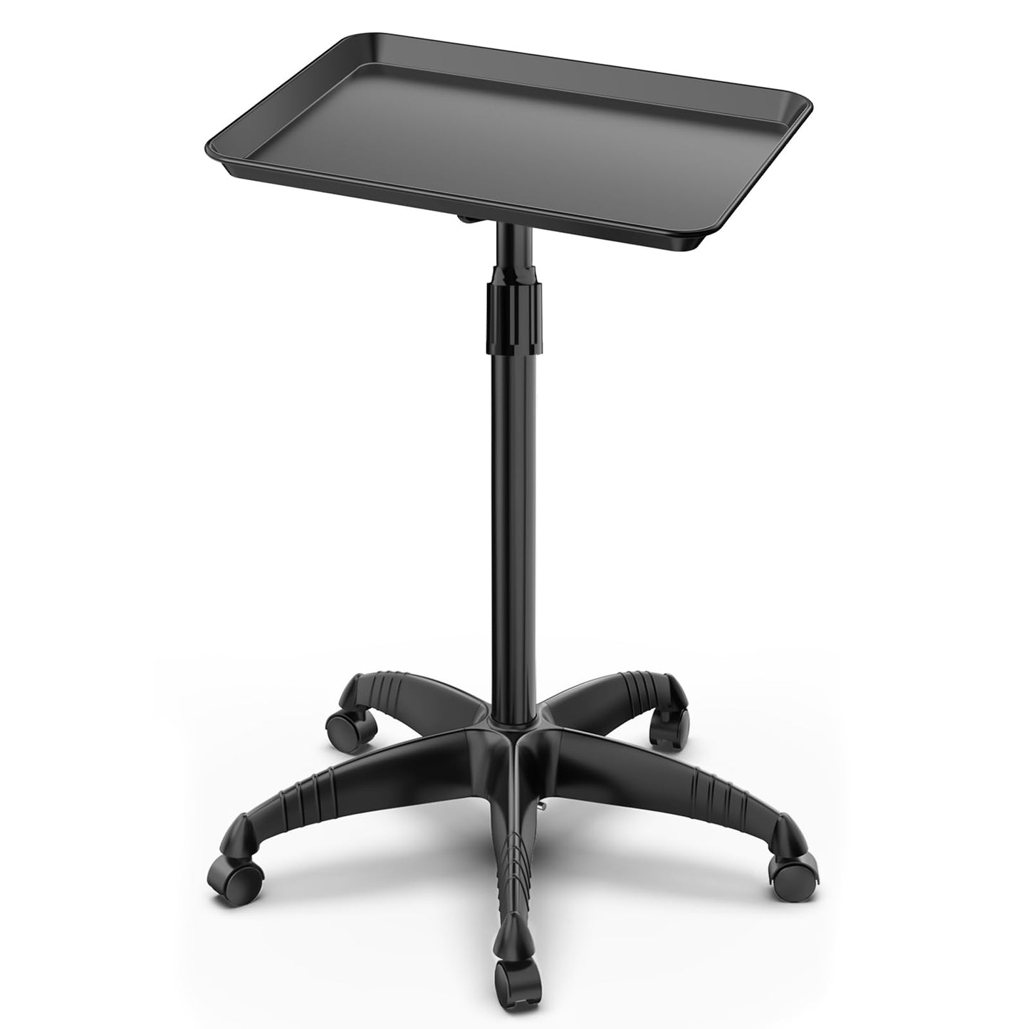 ORSUCCDE Salon Tray on Wheels, Premium Aluminum Tattoo Tray Rolling Tray, Adjustable Salon Service Rolling Trolley Cart for Clinic Spa(35inch)