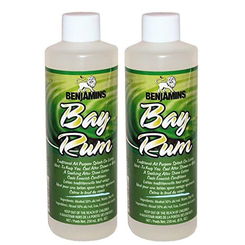 Benjamins Bay Rum Aftershave Lotion 8oz - Pack of 2 Jamaica Traditional Splash