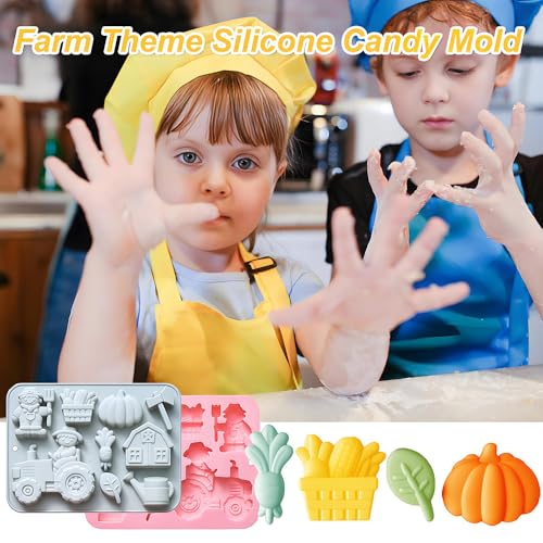 Silicone Chocolate Molds - 9 Cavity Farm Theme Set for Baking