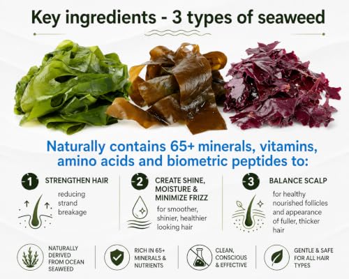Leave-In Conditioner for Frizzy Hair - Seaweed & Kelp Treatment, 8.5 fl. Oz
