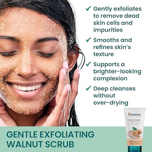 Himalaya Gentle Exfoliating Walnut Face Scrub 5.07 Fl Oz (Pack of 2)