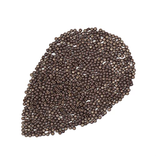 200 Pcs Brown Silicone Lined Nano Beads for Hair Extensions