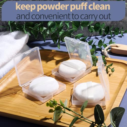 Teenitor 3-Pack Soft Face Powder Puffs with Cases - 2.36 Inch