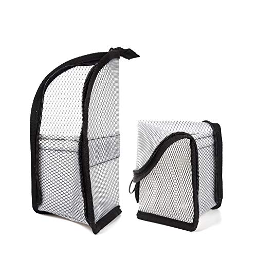 patu 2-Pack Black Transparent Waterproof Travel Toiletry Bags with Standing Triangle Base