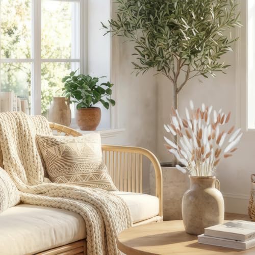 CISDUEO 120pcs Dried Bunny Tails Flowers for Boho Decor