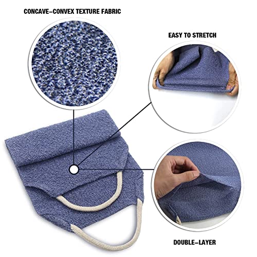 Evridwear Exfoliating Gloves for Body & Back Scrubber with Handles