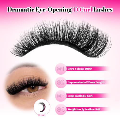 MilyBest 200D Lash Kit - Fluffy D Curl Clusters with Bond & Seal