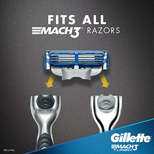 Gillette Mach3 Turbo Men's Razor Blade Refills, 4 Count
