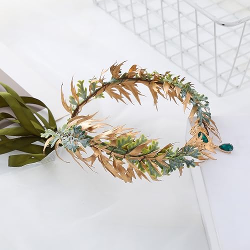 Vivivalue Fairy Flower Crown Headband - Woodland Elven Floral Hair Wreath