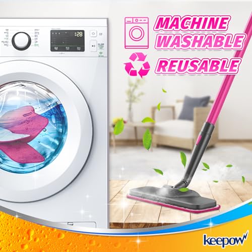 KEEPOW Microfiber Steam Mop Pads for Schenley Steam Mop - 4 Pack