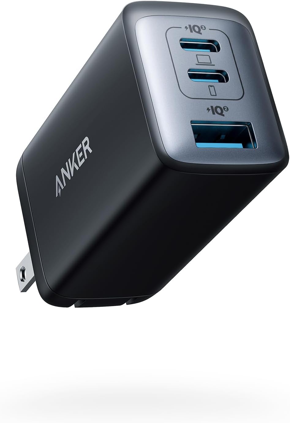 Anker 65W 3-Port Fast USB C Charger - Compact & Foldable for MacBook Pro, iPad Pro, iPhone 17 Series & More