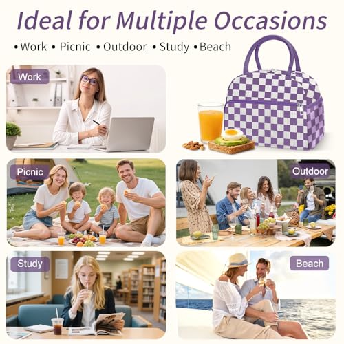 Coobiiya Insulated Lunch Bag - Large Capacity Tote for Work & Travel