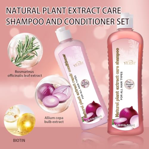 Natural Onion & Rosemary Hair Growth Shampoo & Conditioner Set for Thinning Hair