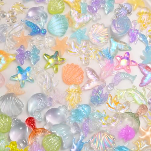 300 Pcs Mini Ocean Resin Animals Set for Crafts & Decor