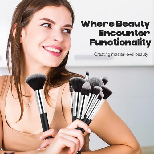Zutcogo 13-Piece Professional Makeup Brush Set with Sponges