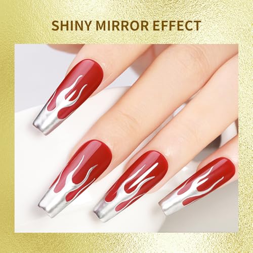 JODSONE Metallic Nail Art Gel Liner Set - Gold & Silver 3D Effect