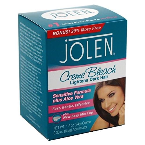 Jolen Creme Bleach Sensitive Formula Plus Aloe Vera 1oz.(pack of 6)