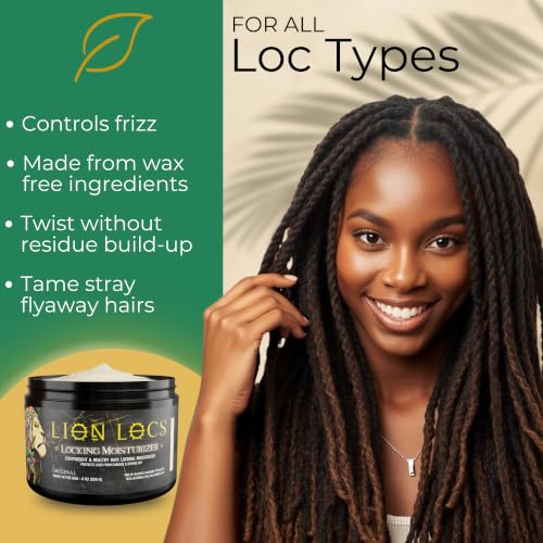 Lion Locs Regular Dreadlock Locking Gel for Retwists | No Buildup