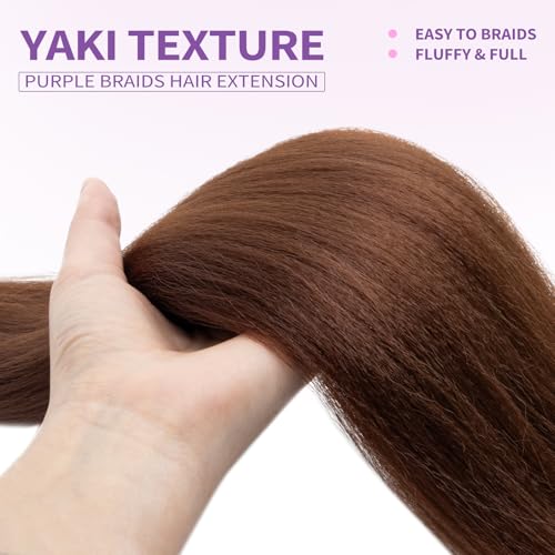 LumosHair 30 Inch Pre-Stretched Braiding Hair - 8 Packs Synthetic Fiber