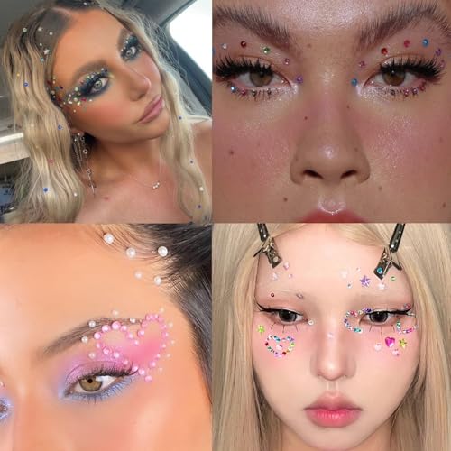 Self-Adhesive Rhinestone Face Gems Stickers for Makeup