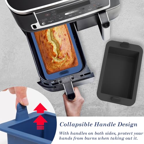Webake Silicone Air Fryer Mini Loaf Pan Set of 2 - Nonstick & BPA-Free