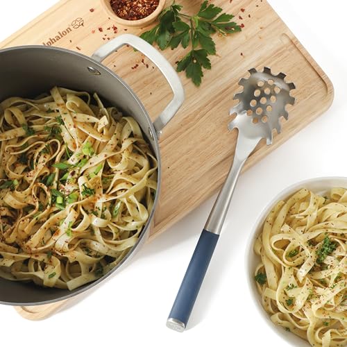 Calphalon Stainless Steel Pasta Server with Silicone Handle