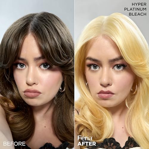 L'Oreal Paris Feria Hyper Platinum Hair Bleach Kit with Anti-Brass Conditioner