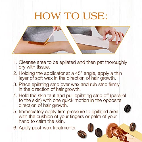 GIGI Espresso All Purpose Honee Soft Wax 14 oz for Face & Body Hair Removal - Antioxidant Infused