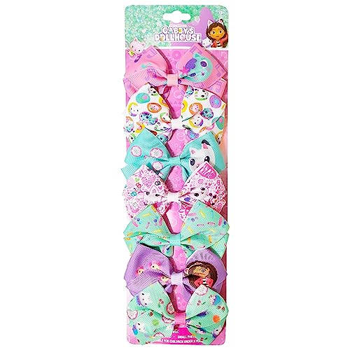 Gabby's Dollhouse Hair Bows Gift Set - 7 Pcs Non-Slip Clips for Girls