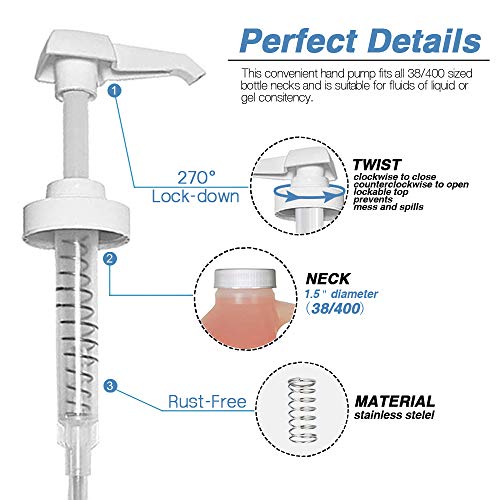 AMORIX 8 Pack Gallon Jug Pump Dispenser, 38/400 Replacement for Shampoo