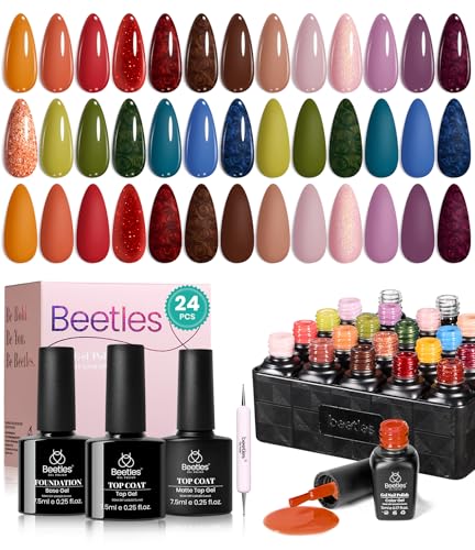Beetles Toy Eden 20 Colors Gel Nail Polish Set - Glitter Finish