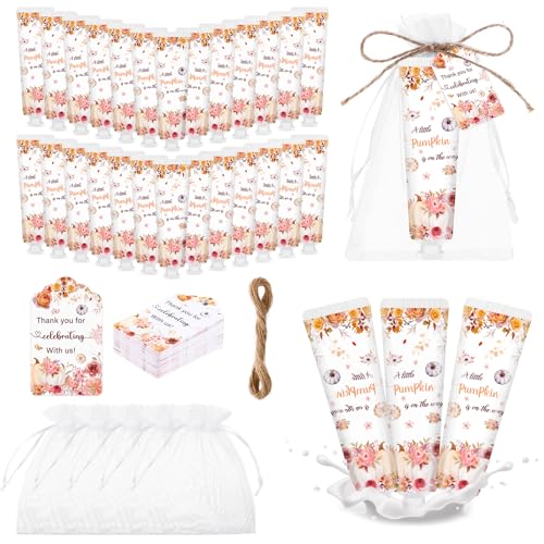 50-Piece Hand Cream Party Favor Set with Organza Bags and Thank You Cards